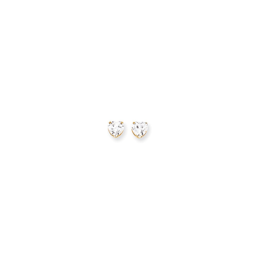 14k 8mm Heart Earring Mountings