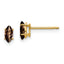 14k 5x2.5 Marquise Checker-Cut Smoky Quartz Earring
