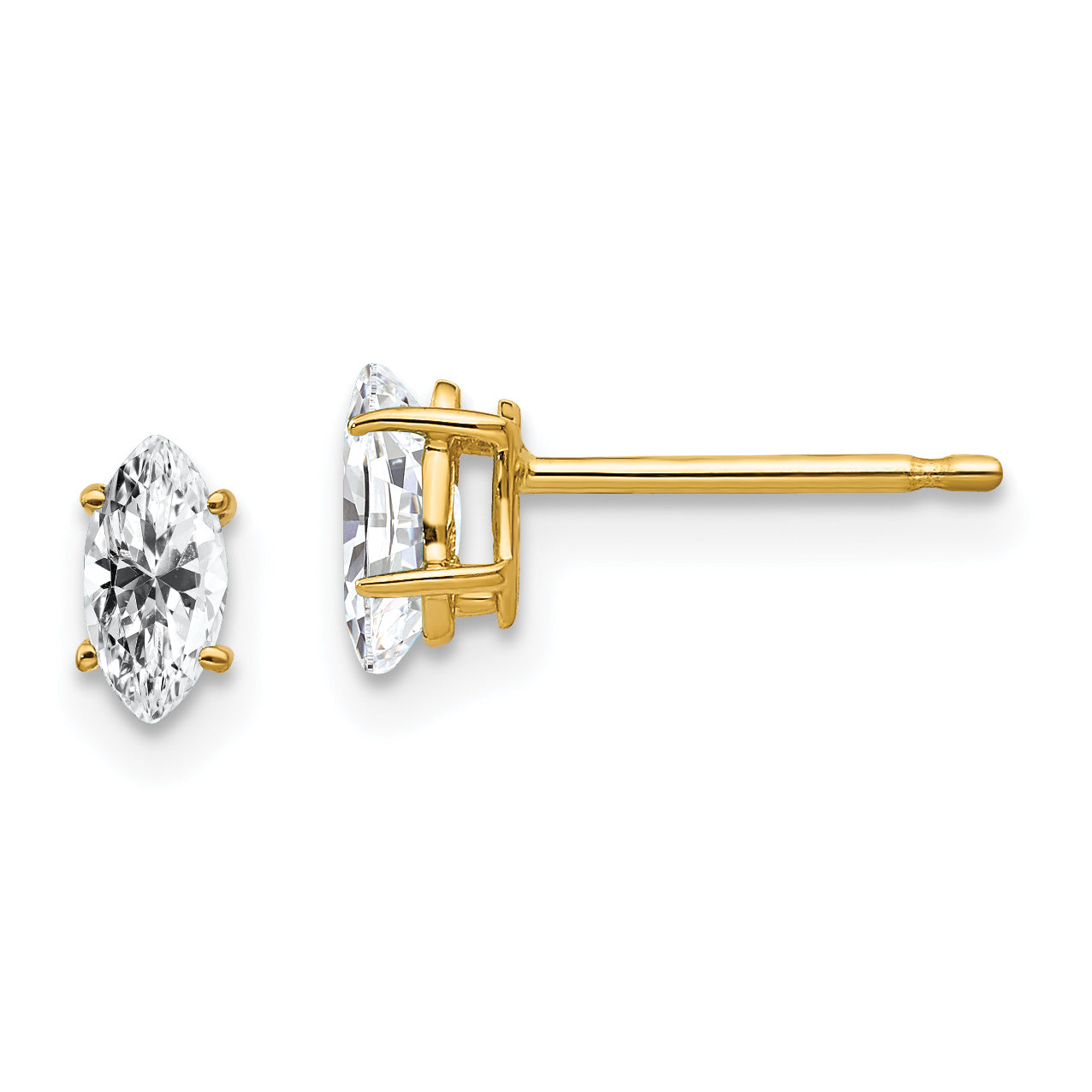 14k 6x3mm Marquise Cubic Zirconia earring Main image