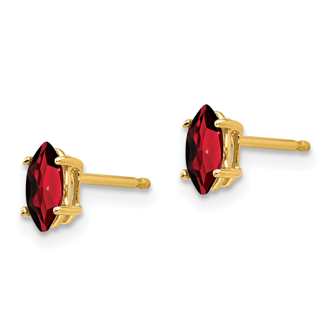 14k 6x3mm Marquise Garnet earring Secondary image