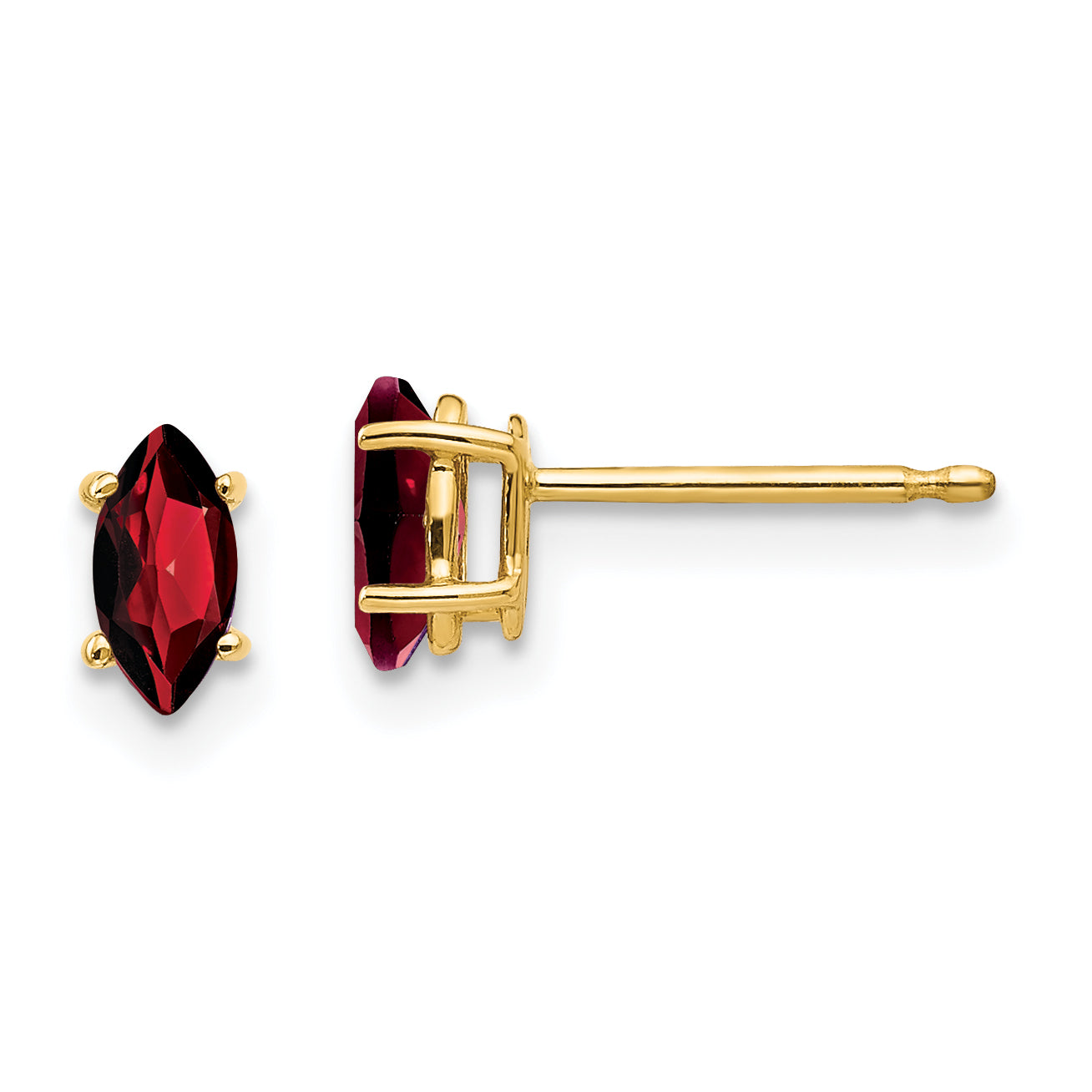 14k 6x3mm Marquise Garnet earring Main image