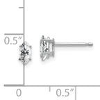 14k White Gold 6x3mm Marquise Cubic Zirconia earring
