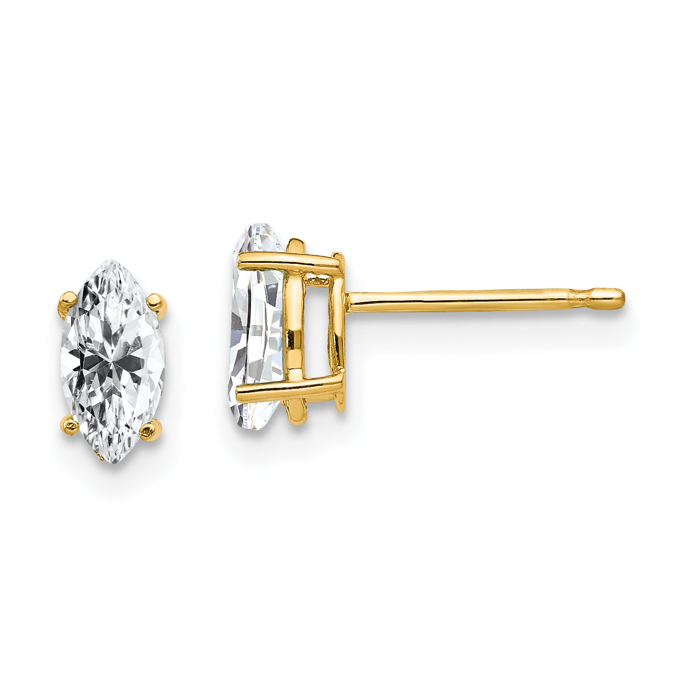 14k 7x3.5mm Marquise Cubic Zirconia earring Main image