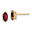 14k 7x3.5mm Marquise Garnet earring