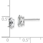 14k White Gold 7x3.5mm CZ Marquise Stud Earring