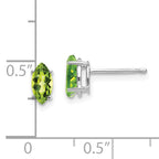 14k White Gold 7x3.5mm Peridot Marquise Stud Earring