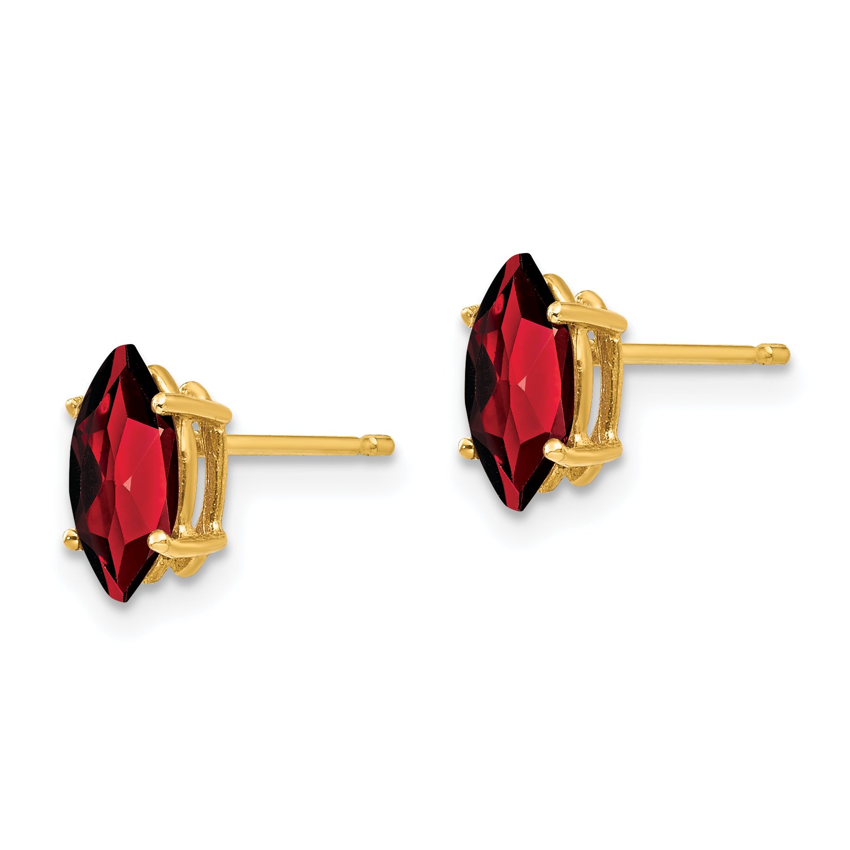 14k 8x4mm Marquise Garnet earring Secondary image