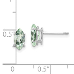 14kw 8x4mm Marquise Green Quartz Earring