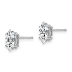 14k White Gold 8x4mm Marquise Cubic Zirconia earring