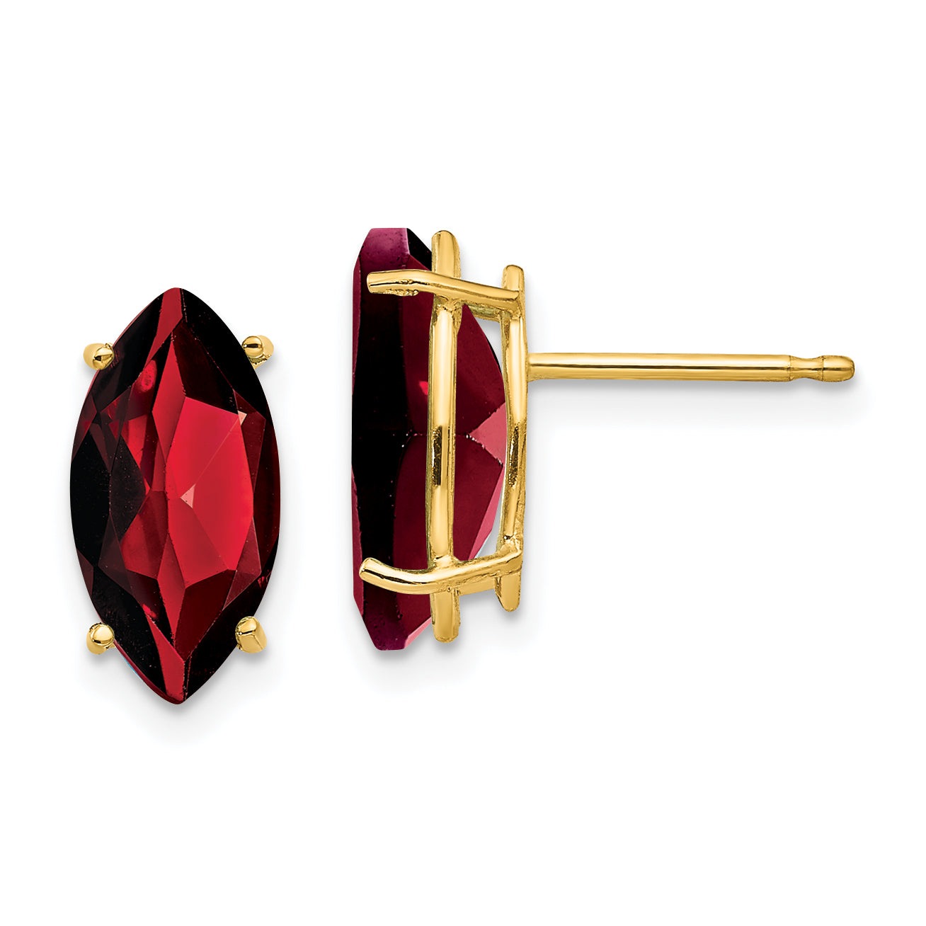 14k Garnet Marquise Stud Earring Main image