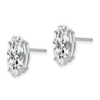 14k White Gold 10x5mm Cubic Zirconia Marquise Stud Earring