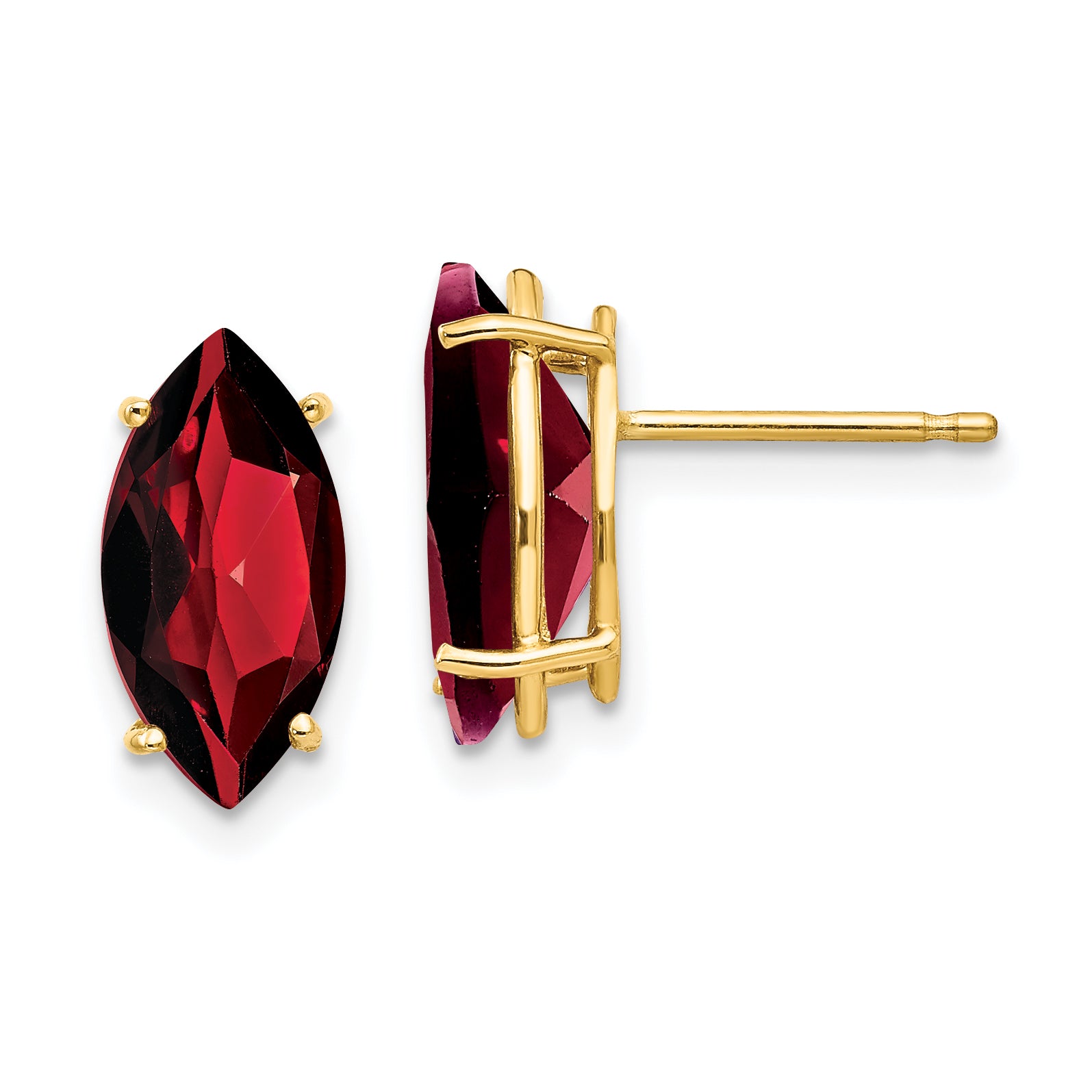 14k Garnet Marquise Stud Earring Main image