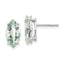 14kw Marquise 4-Prong 12 x 6mm Checker-Cut Green Quartz Earring
