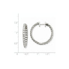 14k White Gold Diamond Hinged Hoop Earring Mountings