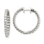 14K White Gold Diamond Hinged Hoop Earring Mountings