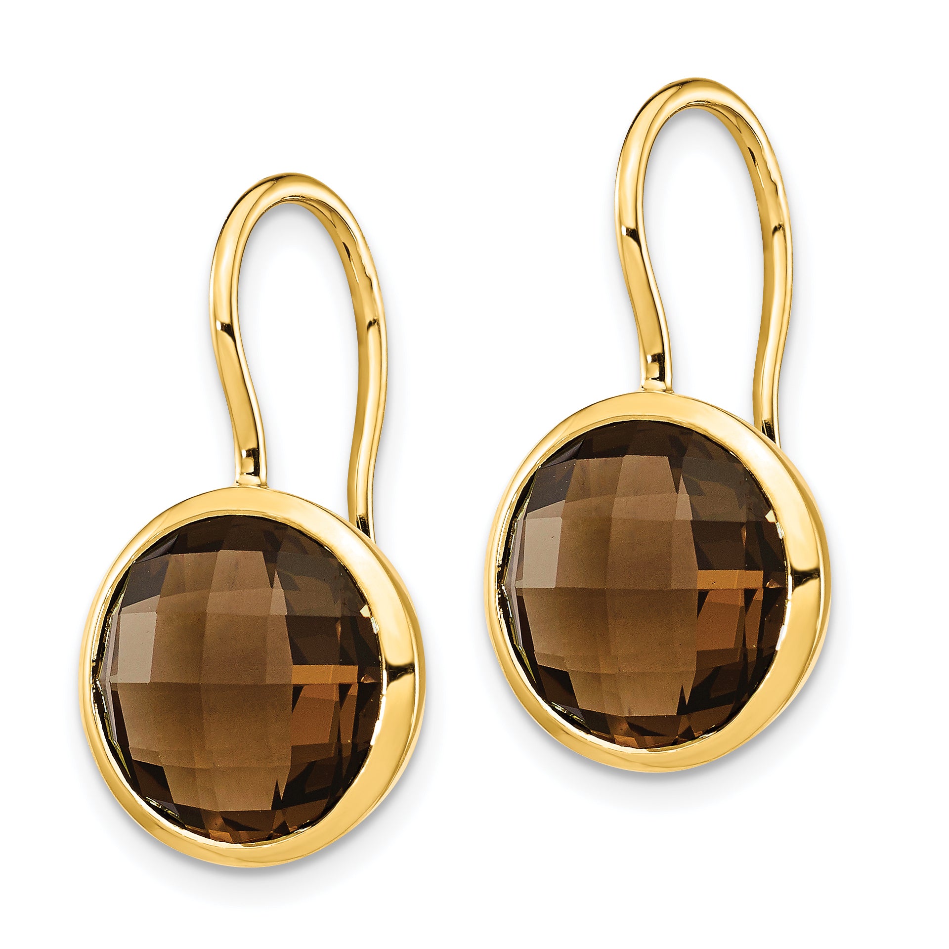 14k Smoky Quartz Dangle Earrings Secondary image