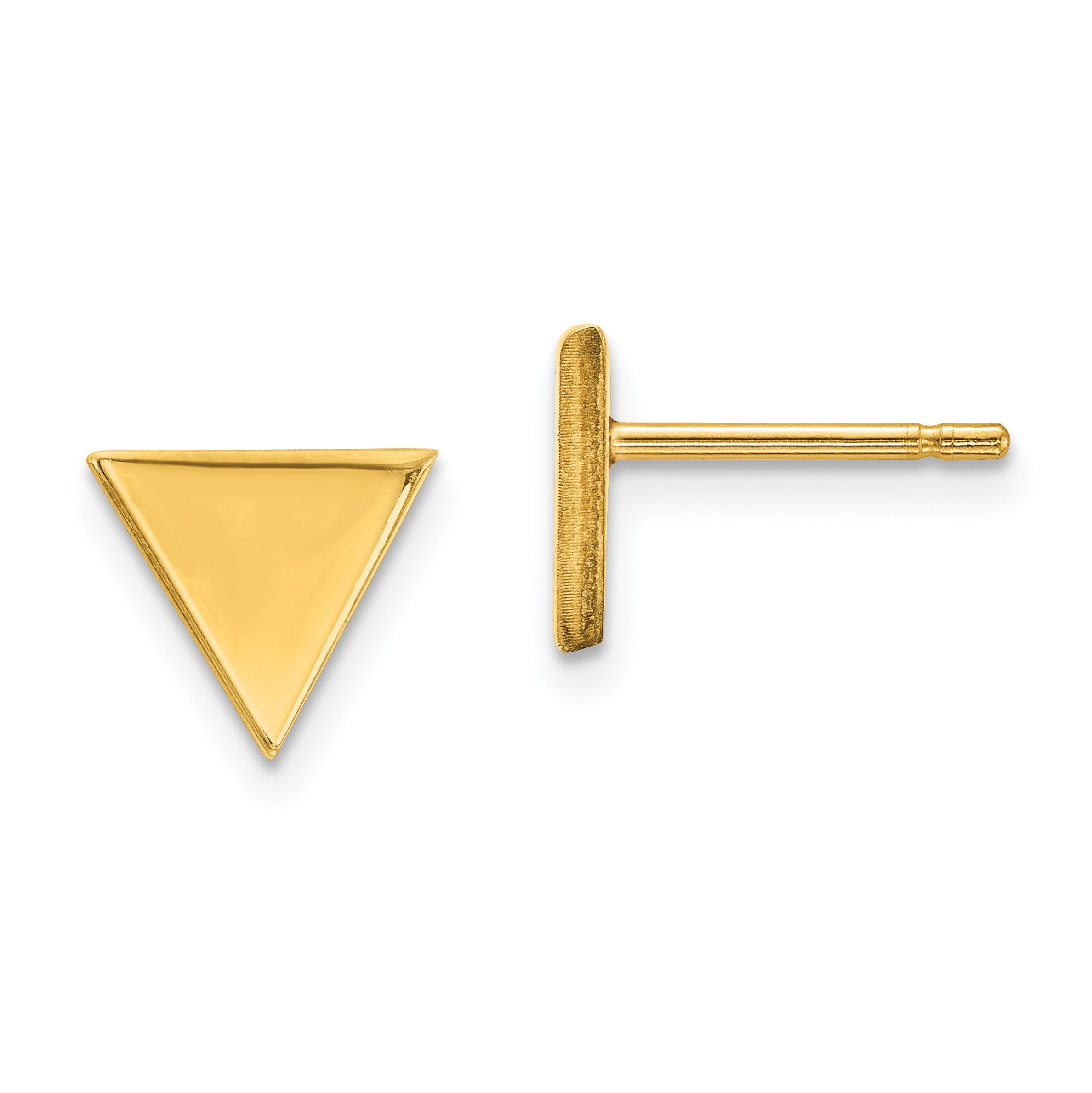 14k Triangle Post Earring Main image