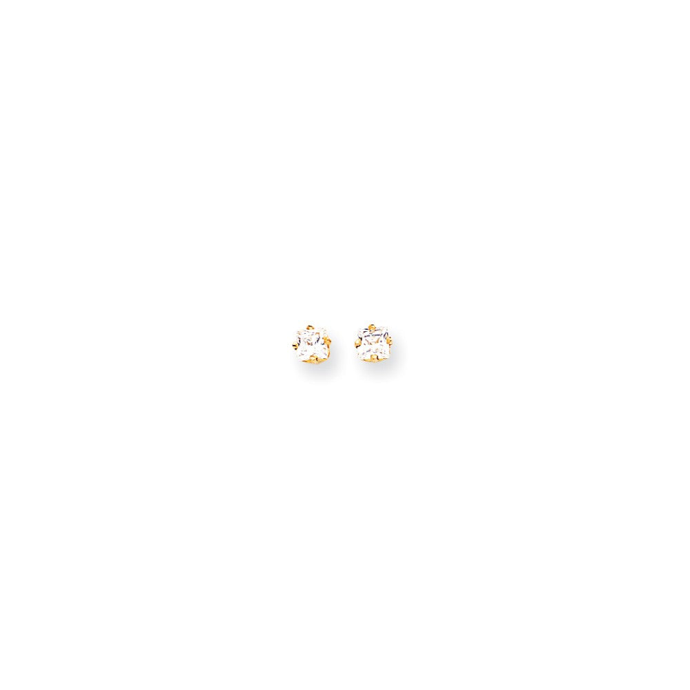 14k 4mm Square Earring Mountings Main image