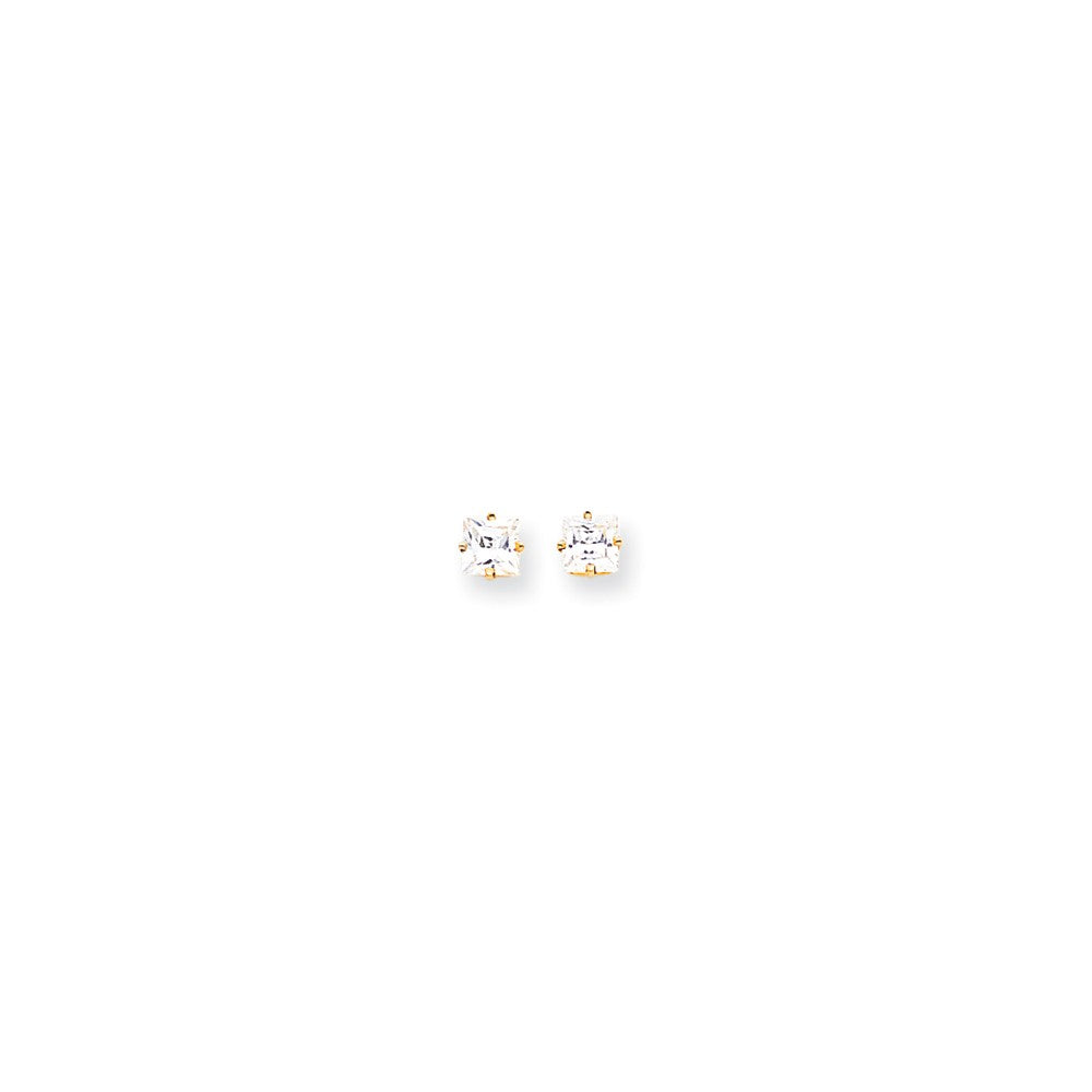 14k 5mm Square Post Earring Mountings Main image
