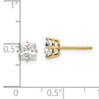 14k 5mm Cubic Zirconia Earrings