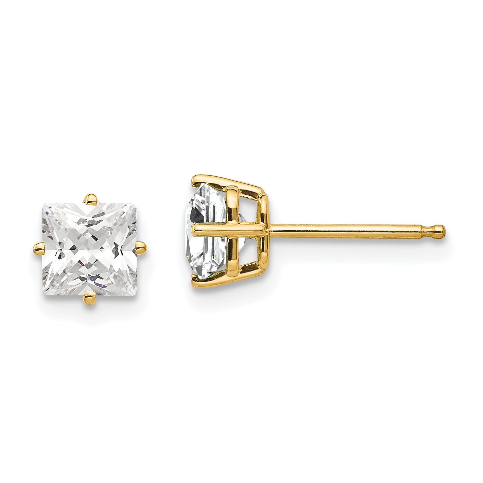 14k 5mm Cubic Zirconia Earrings Main image
