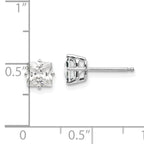 14k White Gold 5mm Cubic Zirconia Earrings