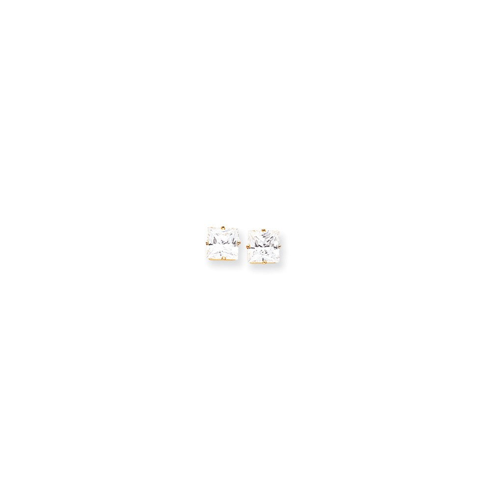 14k 8mm Square Earring Mountings Main image
