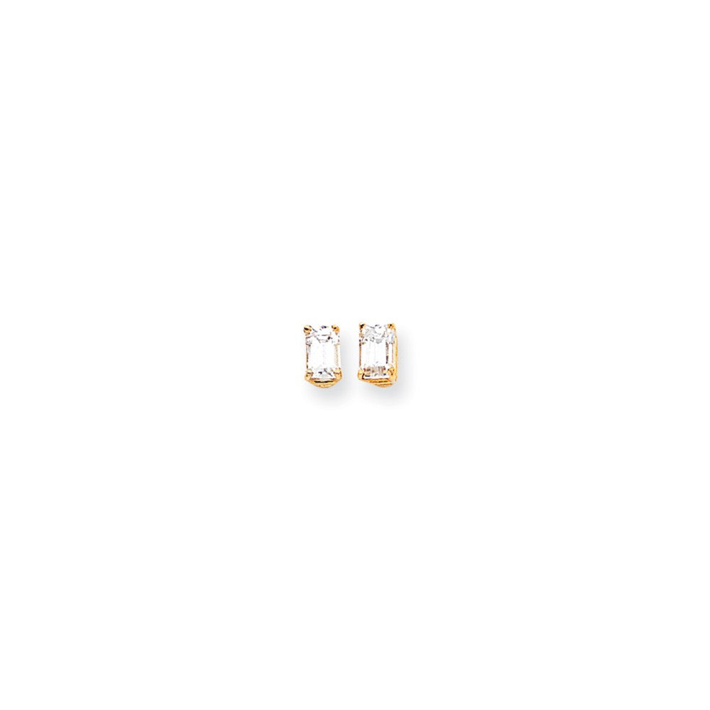 14k 6x4 Emerald Earring Mountings Main image