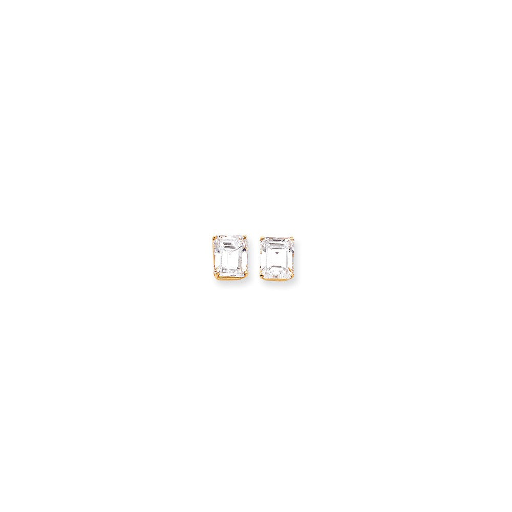 14k 12x10 Emerald Earring Mountings Main image