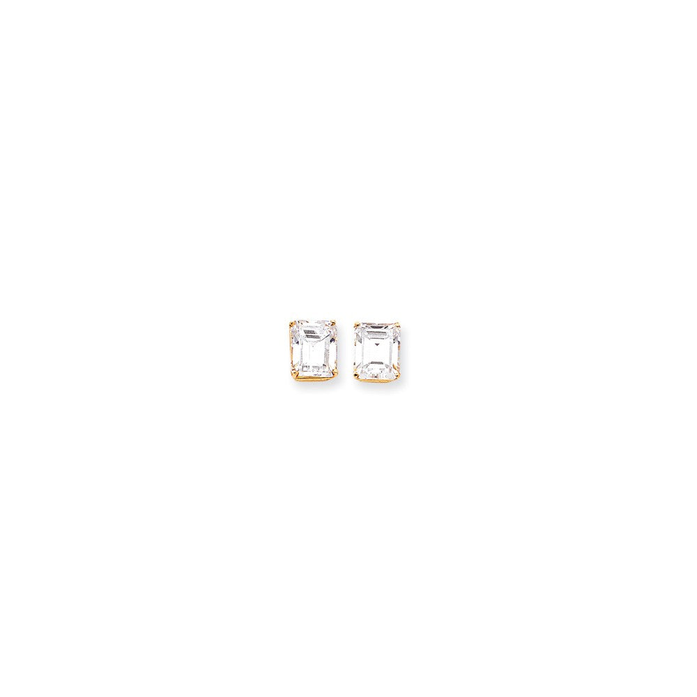 14k 12x10 Emerald Earring Mountings