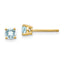 14k Aquamarine Post Earrings
