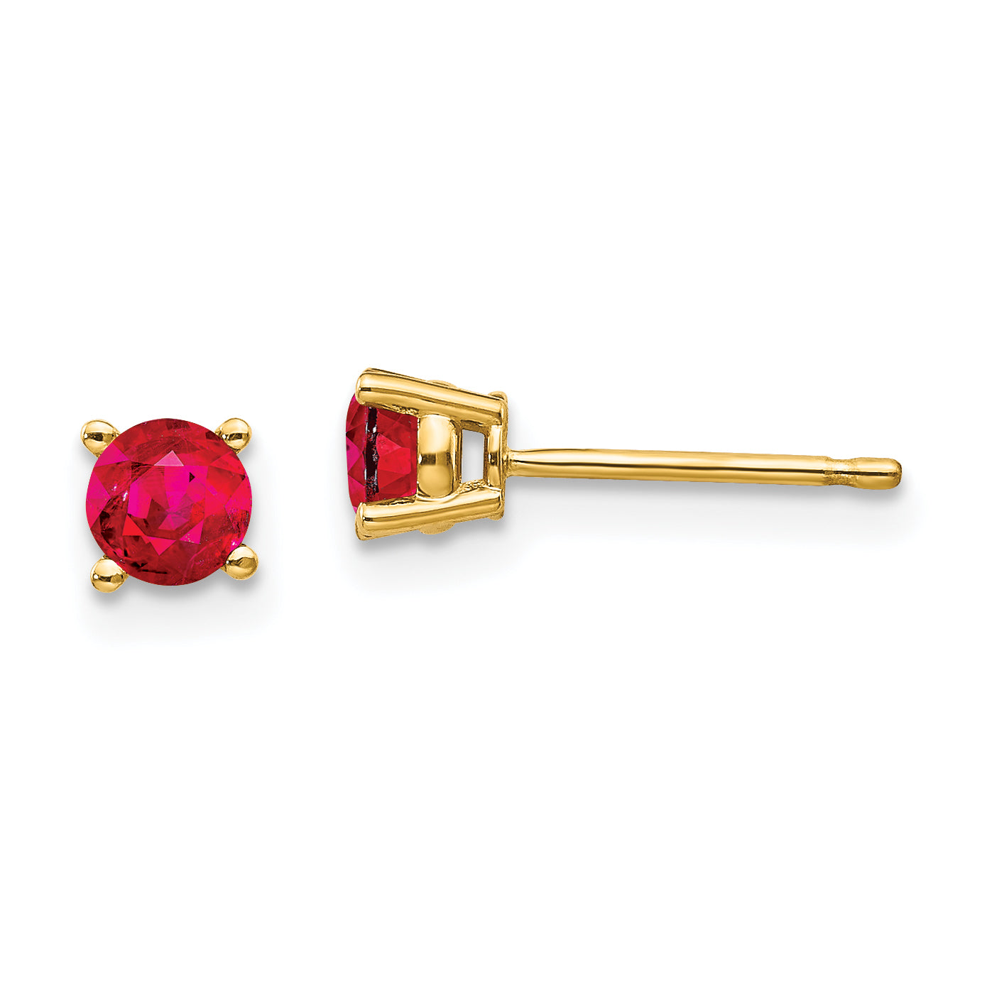 14k Ruby Post Earrings