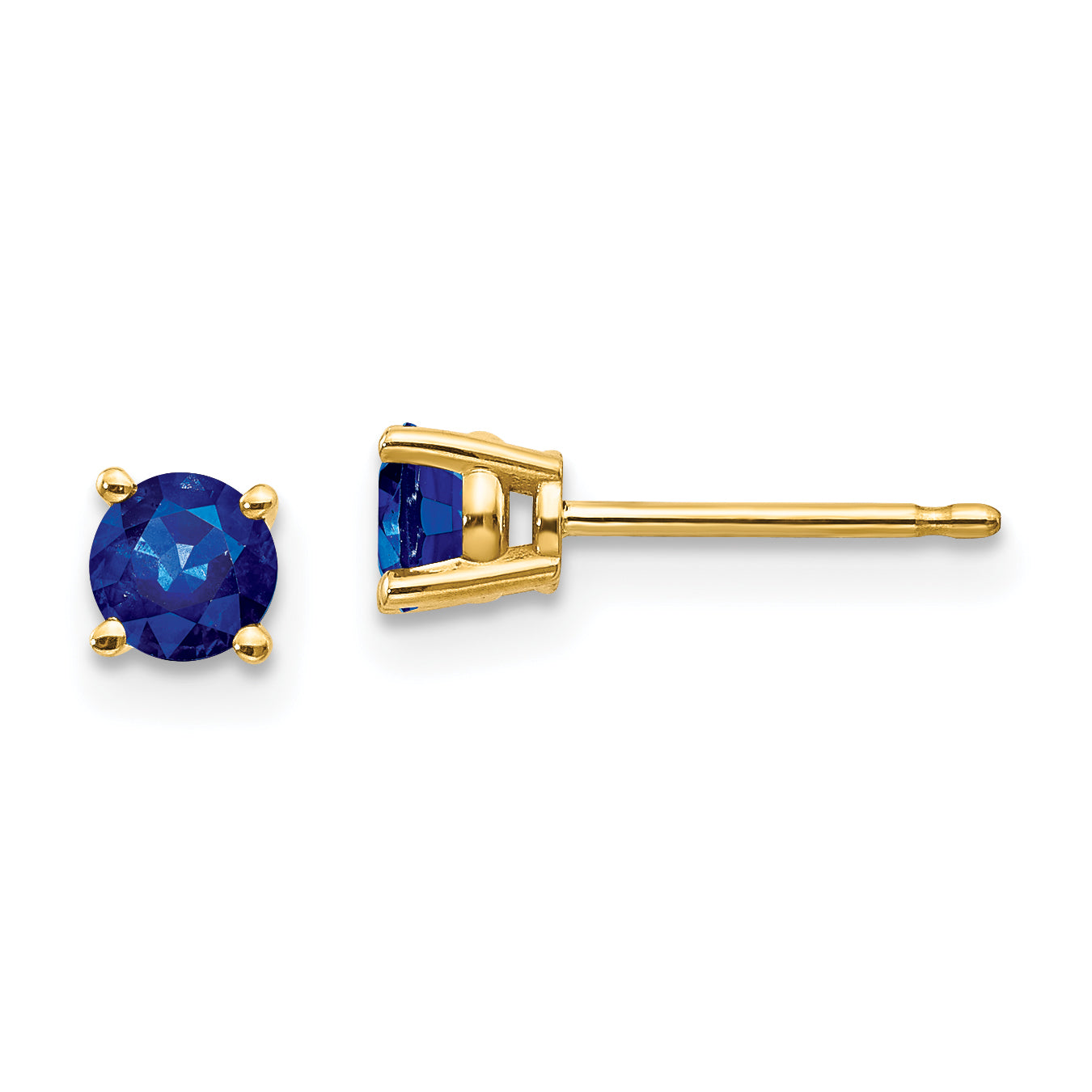 14k Sapphire Post Earrings Main image