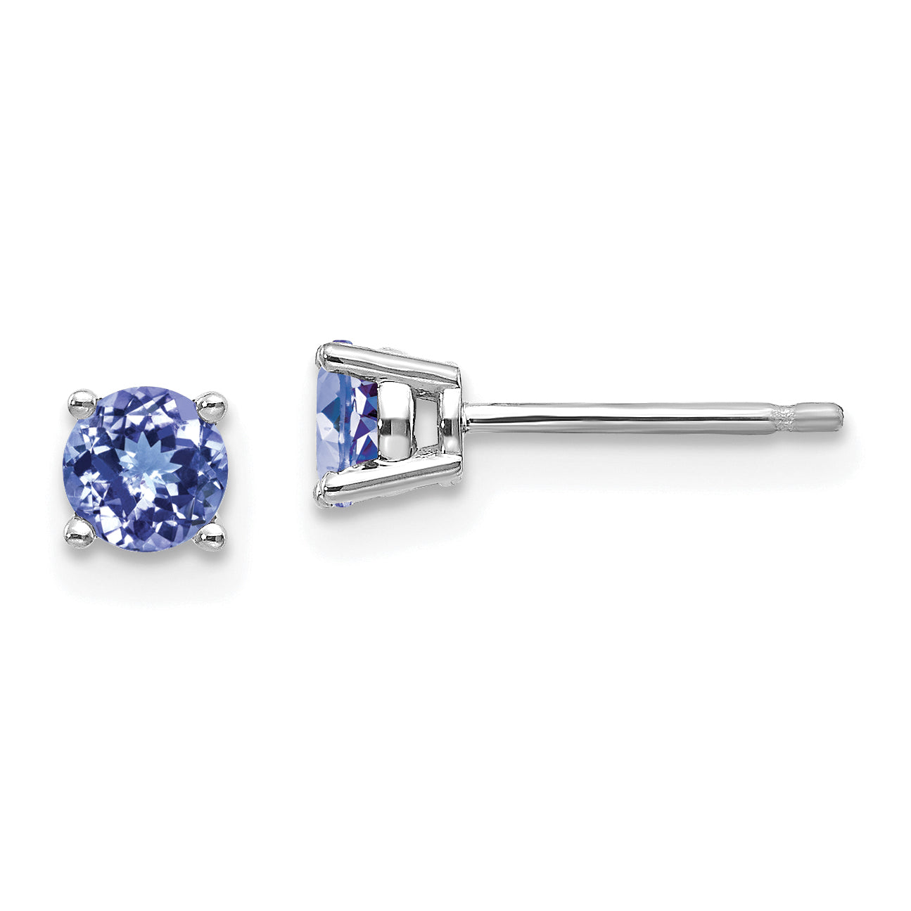 14k White Gold Tanzanite Post Earrings Main image