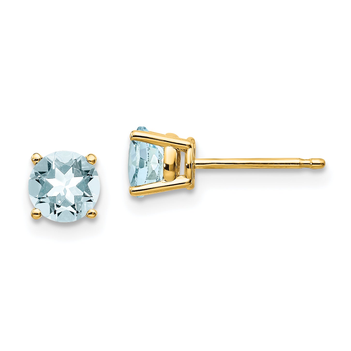 14k Aquamarine Post Earrings Main image