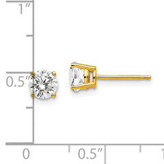 14k 5mm Cubic Zirconia Earrings