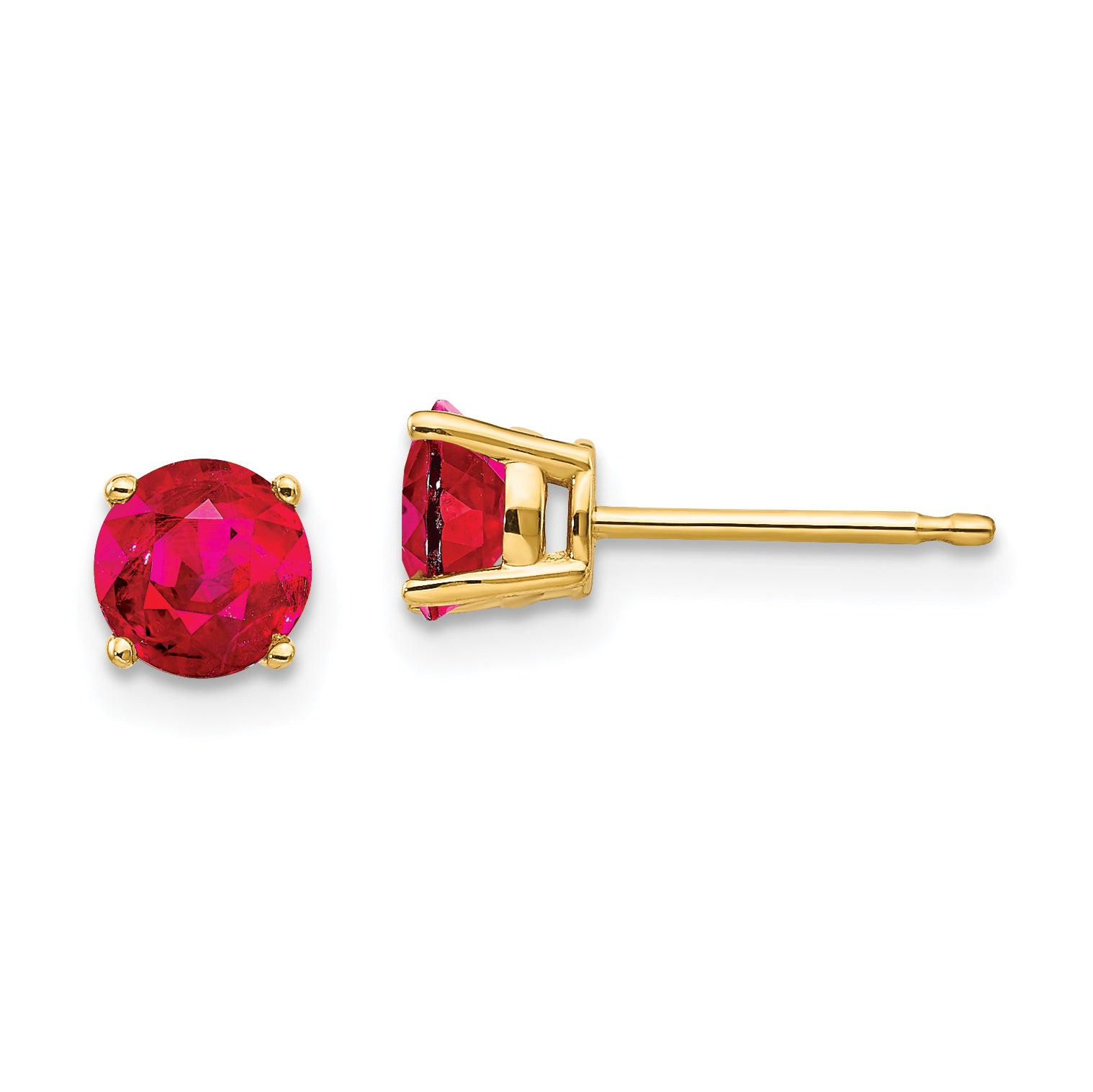 14k Ruby Post Earrings Main image