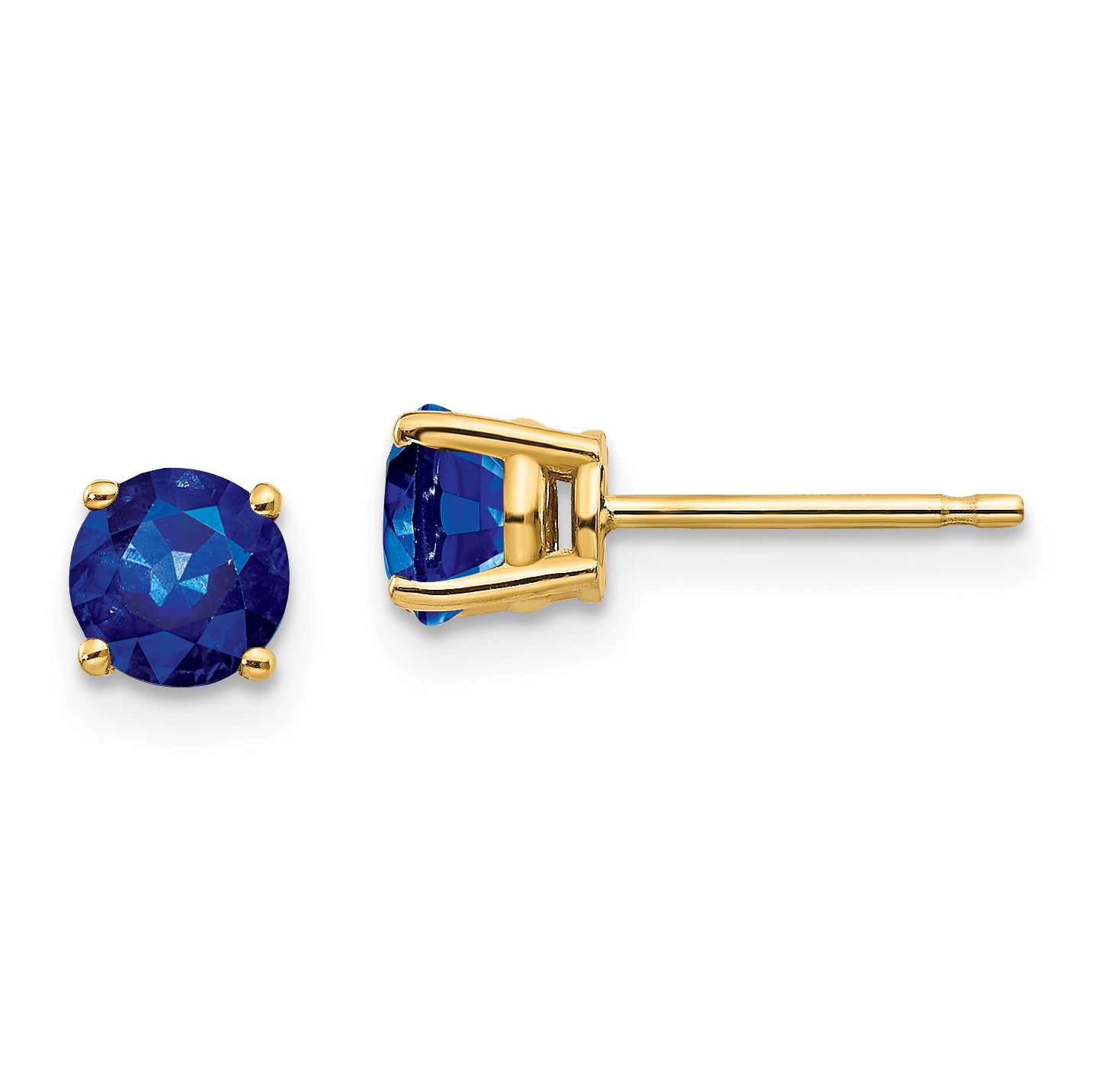 14k Sapphire Post Earrings Main image