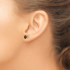 14k 5mm Round Smoky Quartz Earrings