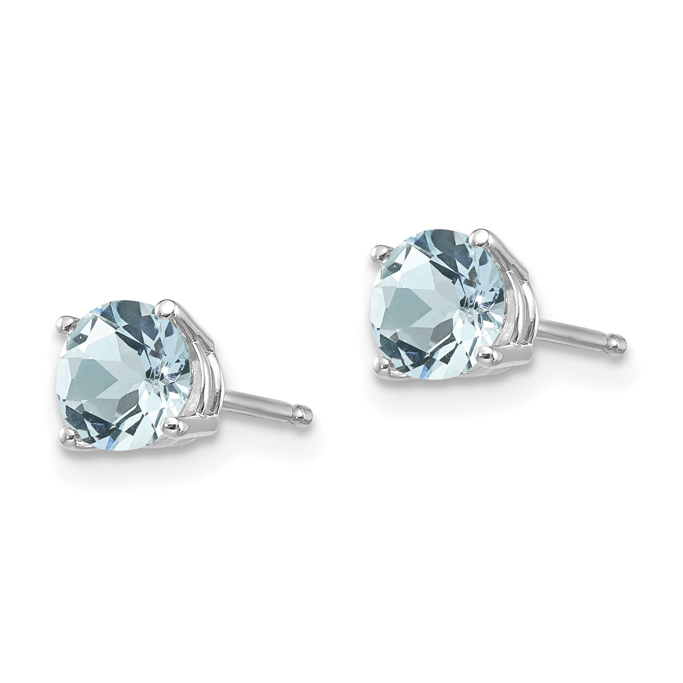 14k White Gold Aquamarine Earrings Secondary image