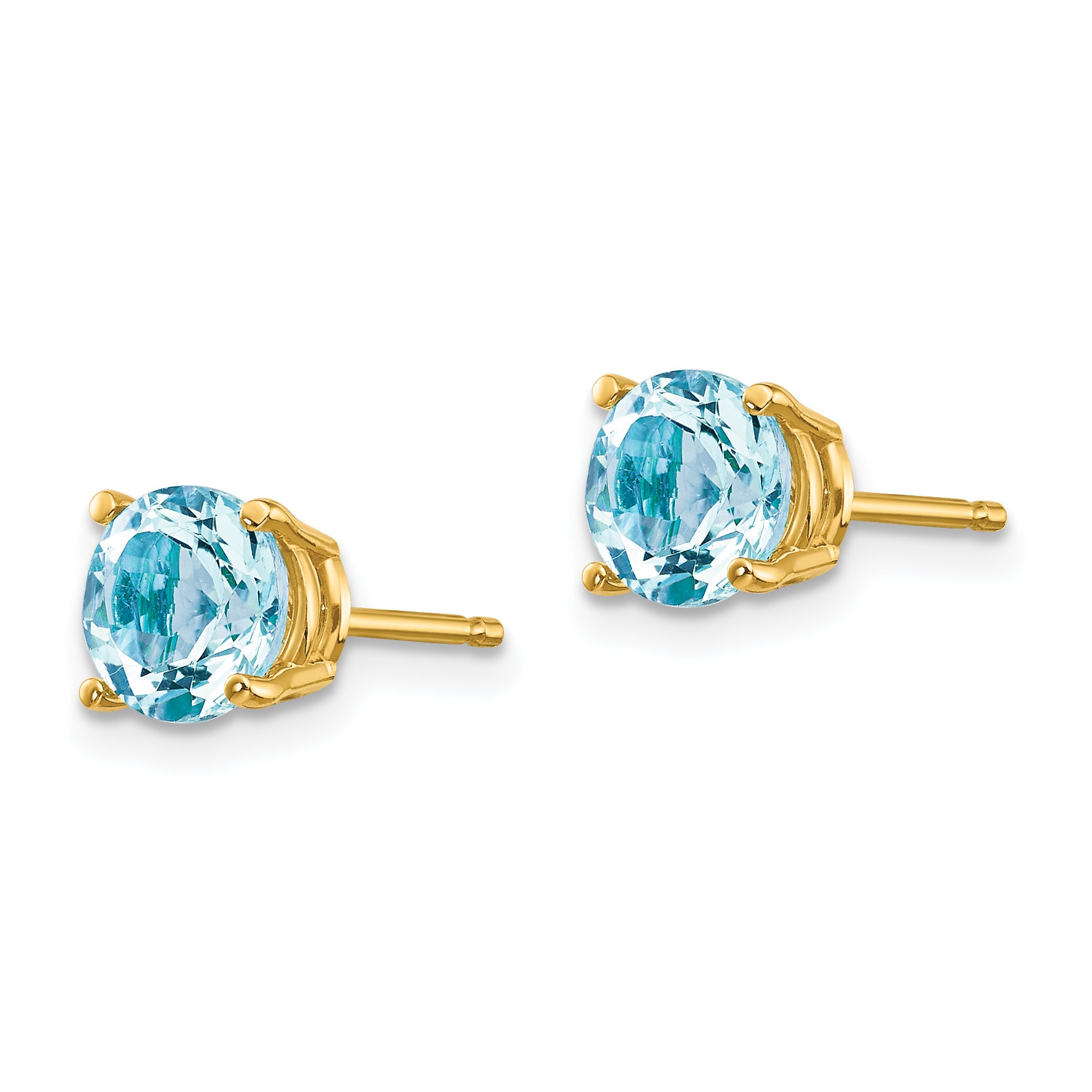14k Aquamarine Earrings Secondary image