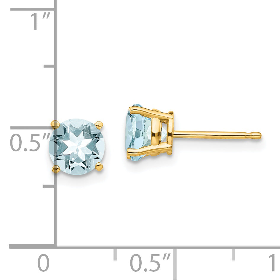 14k Aquamarine Earrings