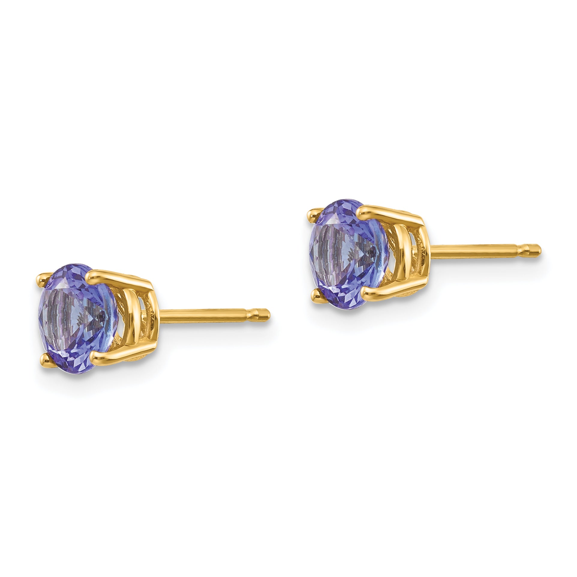 14k Tanzanite Post Earrings Secondary image