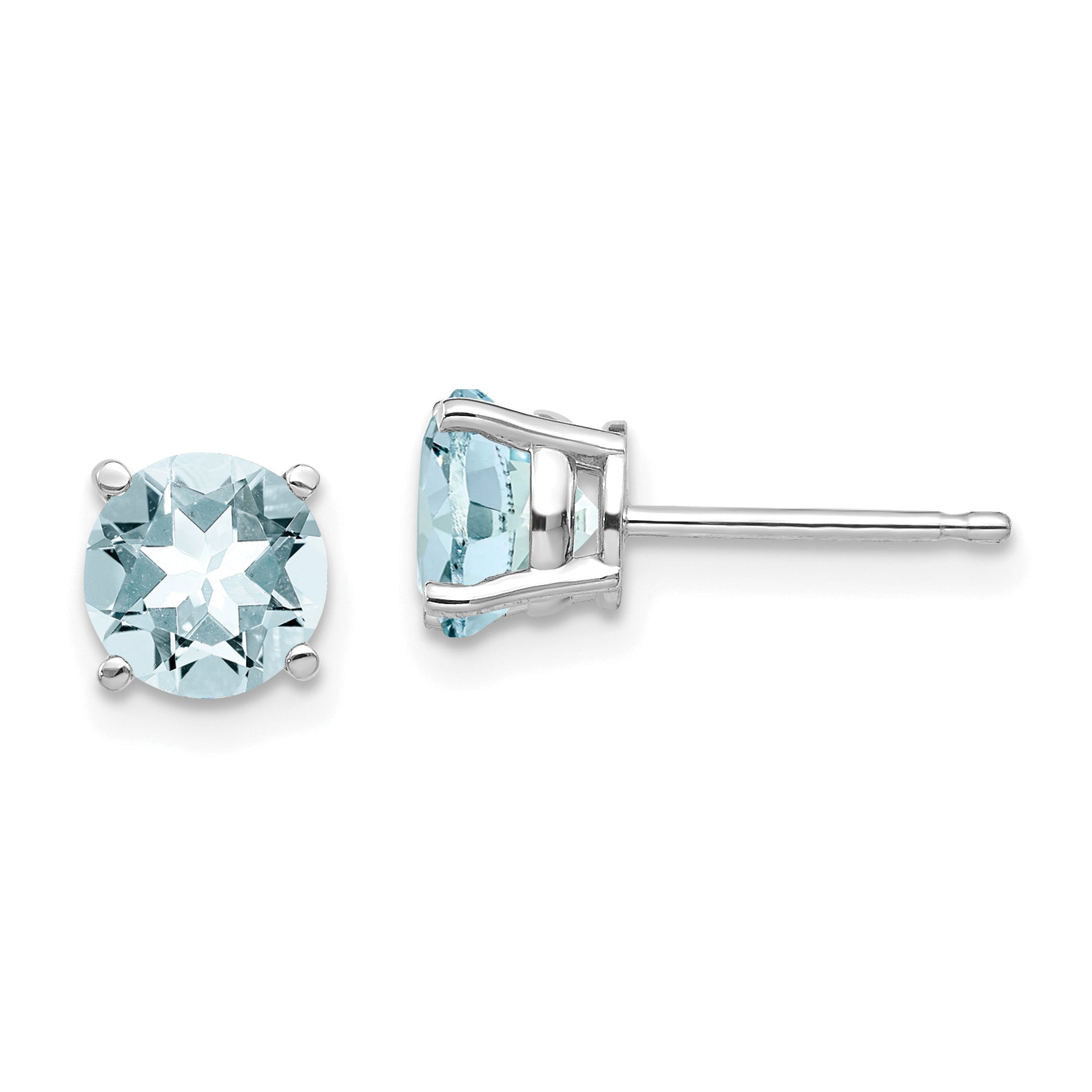 14k White Gold Aquamarine Earrings Main image