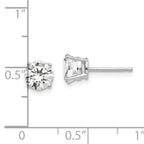 14k White Gold 6mm Cubic Zirconia Earrings