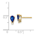 14k Sapphire Diamond Earrings