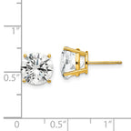 14k 9mm Cubic Zirconia Earrings