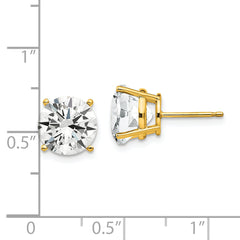 14k 9mm Cubic Zirconia Earrings