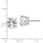 14k White Gold 9mm Cubic Zirconia Earrings