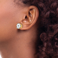 14k 10mm Cubic Zirconia Earrings